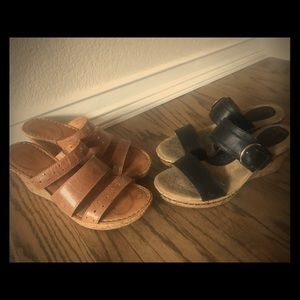 2 pair of sandals BOC and BORN